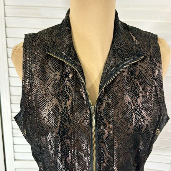 Erin London Vest Small Faux Snakeskin Python NWOT - Picture 2 of 16